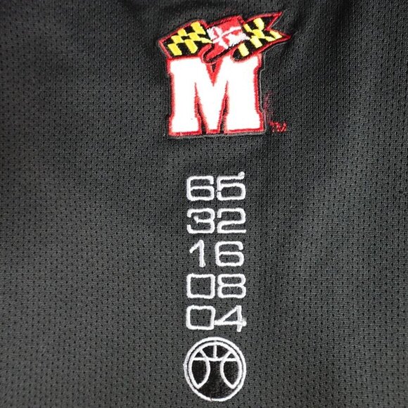 Vintage Maryland Terps Jersey XL Black Red Embroidery Nike Team 2004 - Picture 7 of 7